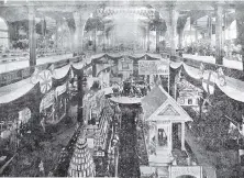  ?? TIMES COLONIST FILE ?? The only known panoramic photo of the interior of the Exhibition Building, taken in 1901.