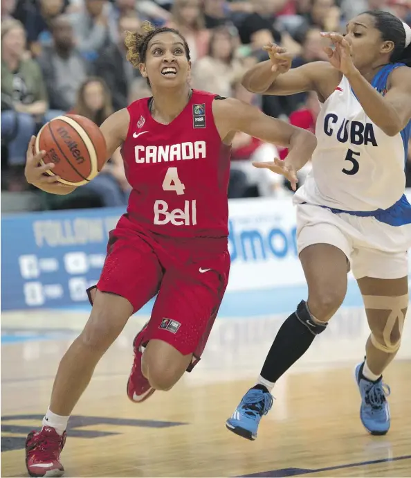  ?? BRUCE EDWARDS ?? Miah-Marie Langlois, a four-time CIS champion at the University of Windsor, brings a wealth of experience and a history of winning to Canada’s national women’s basketball team. She teams up with Kia Nurse to give Canada a top-end backcourt.