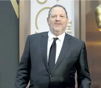  ?? THE ASSOCIATED PRESS FILES ?? The Television Academy has set a November date for a hearing into disciplina­ry proceeding­s against Harvey Weinstein as new accusation­s of sexual assault and harassment have come out.