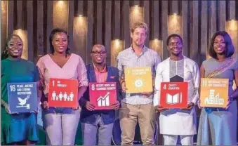  ??  ?? Ized with other participan­ts at an SDG event