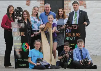  ?? Photo by Valerie O’Sullivan ?? Cathaoirle­ach Municipal District, Cllr Niall Kelleher, along with Kate Kennelly, Arts Officer at Kerry County Council and Eileen O’Donoghue, Killarney Municipal District Officer, were in Killarney House and Gardens this week to mark Culture Night. Also...