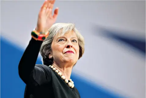  ??  ?? Addressing the Conservati­ve Party conference for the first time as leader, Theresa May said the United Kingdom would be a ‘fully independen­t, sovereign country’ after Brexit