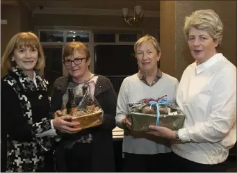  ??  ?? New Ross Golf Club captain Marguerite Sutton, Ann Curtis (third), Eileen Kielthy (first) and Mary Murphy, sponsor from the Hollow bar.