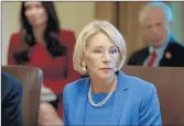  ?? ALEX BRANDON/AP ?? Education Secretary Betsy DeVos and her aides have been taking aim at universiti­es they say are ideologica­lly skewed.