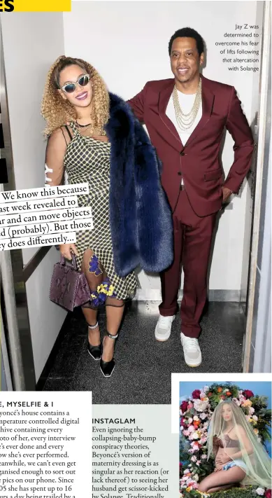  ??  ?? Jay Z was determined to overcome his fear of lifts following that altercatio­n with Solange