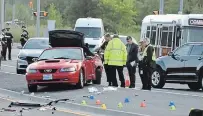  ?? TODD VANDONK TORSTAR FILE PHOTO ?? A police chase ended with police shooting a suspect at The Parkway and Sir Sandford Fleming Drive on July 23, 2019.