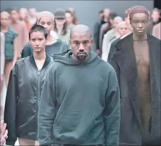  ?? Theo Wargo Getty Images for adidas ?? KANYE WEST on the runway at Skylight Clarkson Square in New York for the Adidas Originals x Kanye West Yeezy Season 1 fashion show during New York Fashion Week on Feb. 12, 2015.