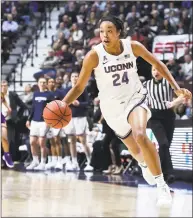  ?? Jessica Hill / Associated Press ?? Napheesa Collier and UConn will learn their seed in the NCAA Tournament on Monday.