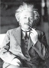  ?? THE ASSOCIATED PRESS ?? This undated photo shows famed physicist Albert Einstein. Scientists at the European Organizati­on for Nuclear Research, or CERN, the world’s largest lab, say they have clocked subatomic particles, called neutrinos, traveling faster than light, a feat...