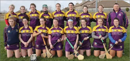  ??  ?? Wexford team with caretaker manager Mick Curran before Sunday’s defeat to Tipperary.