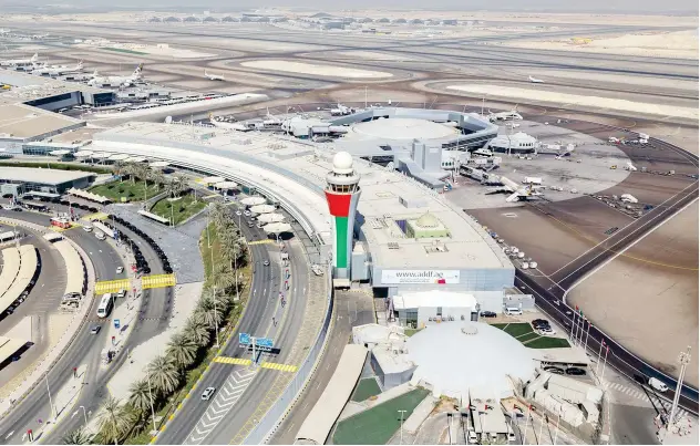  ?? WAM ?? An aerial view of Abu Dhabi Internatio­nal Airport.