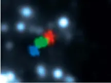  ??  ?? Right: When observing G2 on its approach to the cloud using the ESO’s Very Large Telescope, astronomer­s were able to work out where on its orbit the different parts of the cloud were located