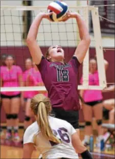  ?? PETE BANNAN -DIGITAL FIRST MEDIA ?? Garnet Valley’s Rachel Cain, seen in a match earlier this season, collected 45 assists in a 3-1 loss to Bishop Shanahan in a District 1 Class 4A semifinal Monday.