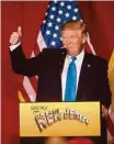  ?? Eric Thayer / New York Times ?? Donald Trump, at a May fundraiser in Lawrencevi­lle, N.J., continues to make money from the casinos, which still spend thousands on “Trump labeled merchandis­e.”