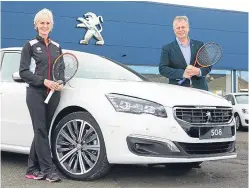  ??  ?? Judy Murray and Peugeot PR boss Andrew Didlick.
