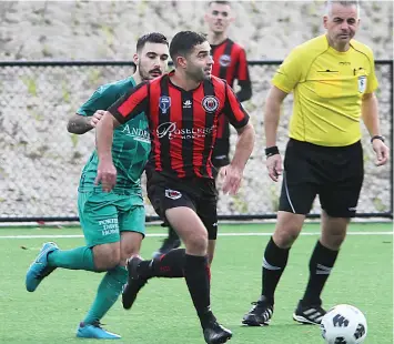  ?? ?? Veteran Thomas Ahmadzai wound back the clock with a spirited 90 minutes of play in the midfield against South Springvale on Saturday.