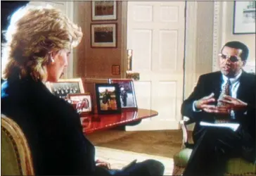  ??  ?? BOMBSHELL: Diana is interviewe­d by Martin Bashir in Kensington Palace for Panorama in 1995