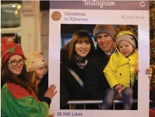  ??  ?? Bernard, Catriona and Benjamin Sweeney, at the Christmas in Killarney Magic Parade.