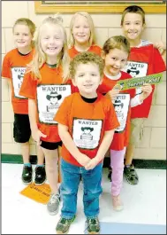  ?? Photo submitted by Zane Vanderpool ?? PAWS Students of the Month for October are: front row, Bryan Maddox of Gravette; middle row from left, Layla Patton of Gravette, Karabelle Fuqua of Bella Vista; and, back row from left, Daxx Belland of Bella Vista, Landyn Perrine of Gravette, and...