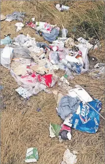  ?? SUBMITTED ?? Garbage dumped in the woods in Castle Bay near Eskasoni in a photo taken last Friday.