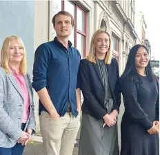  ?? ?? Child Employment Officer Shirley Griffiths, Child Employment Officer James Thompson, Assistant Director of Child Employment Jessica Downey, and Child Employment Officer Nary Tauiliili visiting Warragul last month.