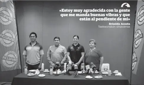  ?? FOTOS: LUIS GERARDO MAGAÑA ?? > Briseida Acosta brindó una última conferenci­a de prensa en Sinaloa antes de concentrar­se de lleno para Tokio.