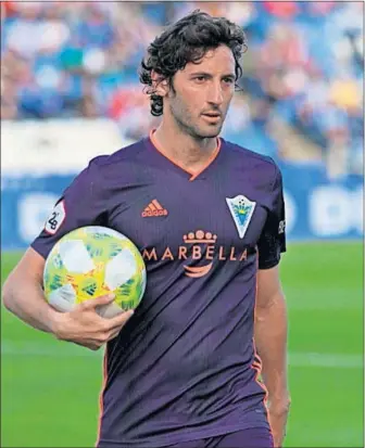  ??  ?? Granero, en un partido con el Marbella, su actual equipo.