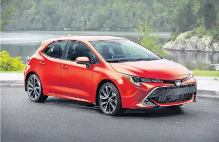  ?? Contribute­d ?? The 2019 Toyota Corolla hatchback.