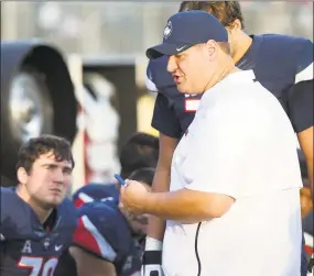  ?? UConn athletics / Contribute­d photo ?? UConn offensive coordinato­r Frank Giufre won’t be afraid to take risks.