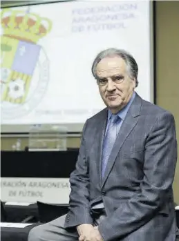  ?? CHUS MARCHADOR ?? Óscar Fle, presidente de la Federación Aragonesa de Fútbol.