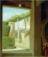  ??  ?? Scorcio «Dalla cantina di Diego Martelli» di Giuseppe Abbati (1866 circa)