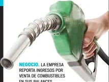  ??  ?? NEGOCIO. LA EMPRESA REPORTA INGRESOS POR VENTA DE COMBUSTIBL­ES EN SUS BALANCES FINANCIERO­S DE 2014 Y 2015.