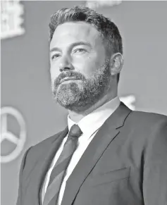  ?? — Reuters file photo ?? Affleck attends the world premiere of ‘Justice League’ in Los Angeles on Nov 13, 2017.