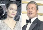  ?? THE ASSOCIATED PRESS ?? Angelina Jolie and Brad Pitt