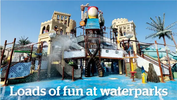  ??  ?? THEME PARKS INSPIRE... Waterpark activities help young ones release energy, develop motor skills, improve communicat­ion abilities and stimulate their creativity and imaginatio­n.