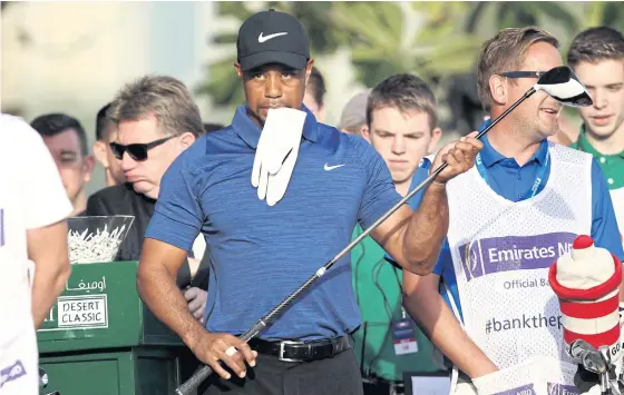  ??  ?? Tiger Woods during the Dubai Desert Classic.