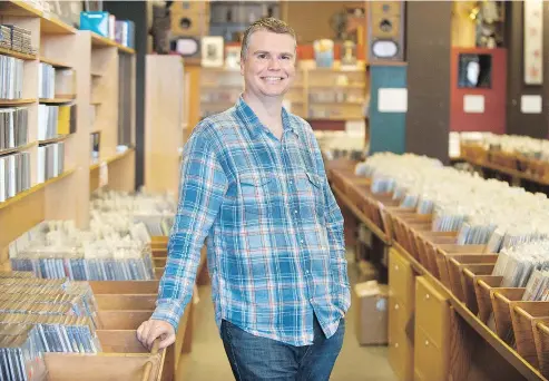  ?? JASON PAYNE/ PNG ?? Sikora’s Classical Records co-owner Ed Savenye says the West Hastings Street store has never used a computeriz­ed inventory. The store, which opened in 1979, will close early next year.