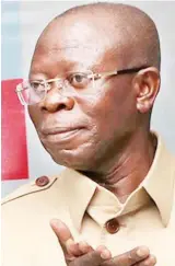  ??  ?? Adams Oshiomhole, APC National Chiarman