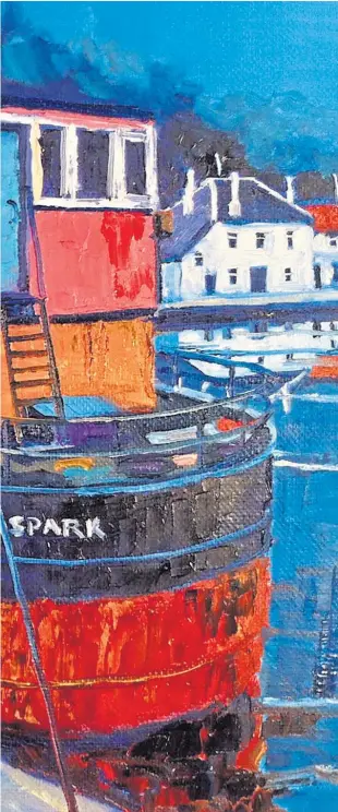  ?? frasermiln­e. co.uk ?? Para Handy’s Vital Spark painted by Scots artist Fraser Milne