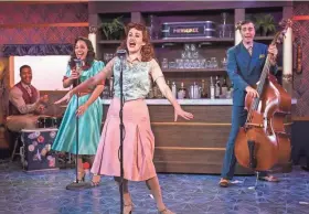  ?? MICHAEL BROSILOW ?? Nygel D. Robinson (left), Katherine Thomas, Kelley Faulkner and Brian Russell Carey perform in "The All Night Strut!," staged by Milwaukee Repertory Theater at the Stackner Cabaret.