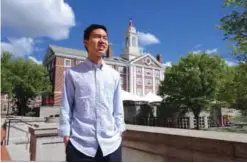  ??  ?? BOSTON: Harvard University student Will Long, who voted for US President Donald Trump, speaks during an interview with Agence France-Presse in Boston, Massachuse­tts. US universiti­es are often bastions of progressiv­e Democrats, but Donald Trump’s...