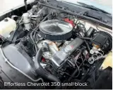  ??  ?? Effortless Chevrolet 350 small block