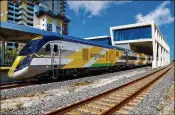  ?? RICHARD GRAULICH / THE PALM BEACH POST 2017 ?? Brightline trains between West Palm Beach and Fort Lauderdale killed two people, which could hurt its image, marketing experts say.