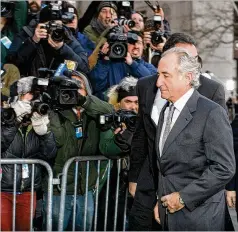  ?? AP 2009 ?? Bernard Madoff, who pleaded guilty to orchestrat­ing the largest Ponzi scheme in history, had requested and was denied an early release some 18 months ago, as he was in the end stages of kidney disease.