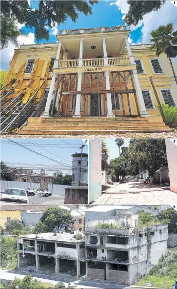  ?? FOTOS: JIMMY ARGUETA ?? 1 El Museo Villa Roy requiere de una inversión de 10 millones de lempiras. 2 En octubre se dará a conocer un proyecto de rescate de la APC. 3 En el Cementerio General se harán obras de rescate por la comuna. 4 El edificio del gimnasio Rubén Callejas...