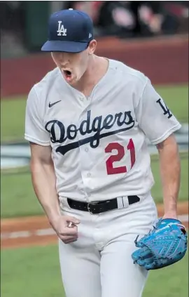  ?? Robert Gauthier Los Angeles Times ?? WALKER BUEHLER will start Game 3, which could position him for a possible Game 7 start. Overall, the starting rotations of the clubs line up evenly.