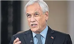  ?? AP ?? CONFLICTO. Piñera sorprendió la semana pasada con una delimitaci­ón geográfica.