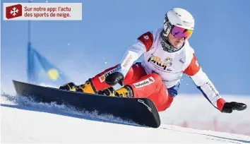  ?? –KEYSTONE ?? Sur notre app: l’actu des sports de neige.
Pour la 9e fois de sa carrière, la Suissesse s’est invitée jeudi sur un podium de Coupe du monde.