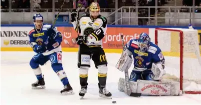  ?? TOMMY ELLINGSEN ?? Jacob Lagacé leverte en stor kamp for Oilers da Sparta ble slått 5-4 i DNB Arena tirsdag kveld.