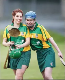  ??  ?? Macayla Murphy and Orla Kealy celebrate after the final whistle.